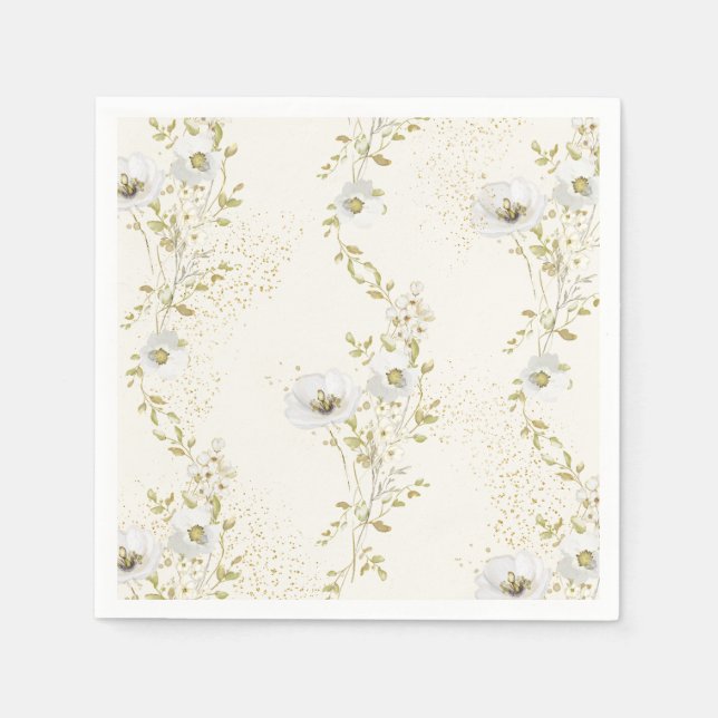 Serviette En Papier Fête des mariées Fleur sauvage Boho (Devant)