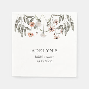 Serviette En Papier Fête des mariées Fleur sauvage Boho