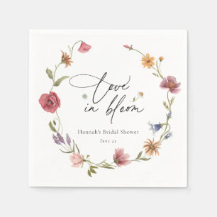 Serviette En Papier Fête des mariées fleur sauvage en fleur