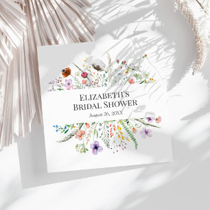 Serviette En Papier Fête des mariées fleur sauvage Meadow