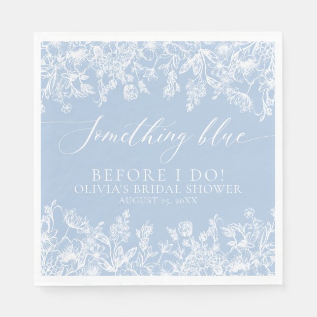 Serviette En Papier Fête des mariées Fleur sauvage moderne et élégant  (Devant)