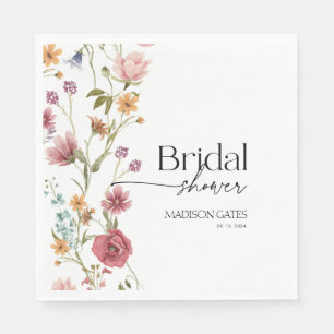 Serviette En Papier Fête des mariées florale