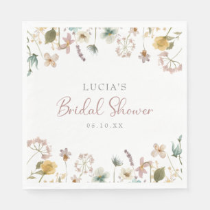 Serviette En Papier Fête des mariées florale aquarelle