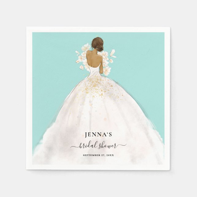 Serviette En Papier Fête des mariées Magnolia Bride (Devant)