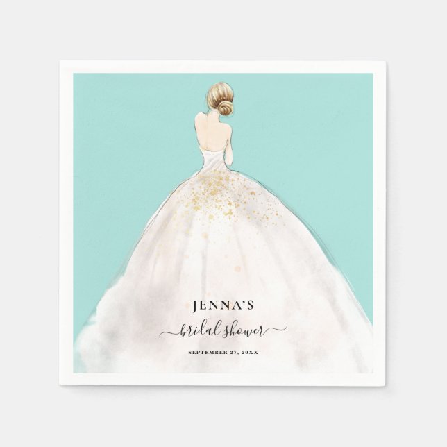 Serviette En Papier Fête des mariées Magnolia Bride (Devant)