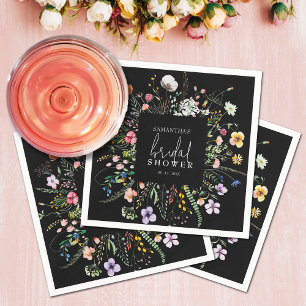 Serviette En Papier Fête des mariées Moody fleur sauvage
