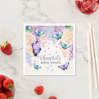Serviette En Papier Fête des mariées papillon serviettes