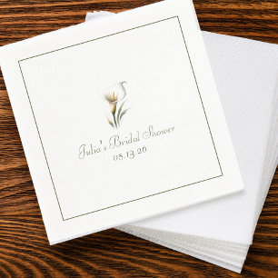 Serviette En Papier Fête des mariées personnalisée Élégante Classique
