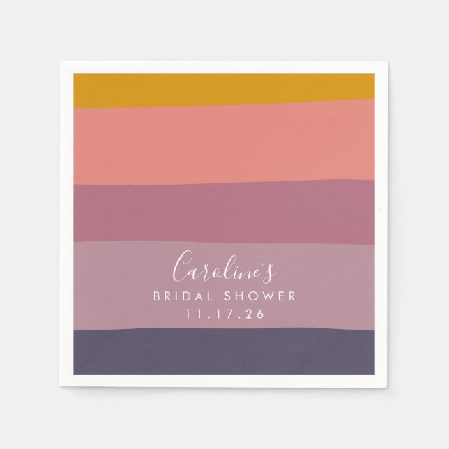 Serviette En Papier Fête des mariées personnalisée Lilac géométrique m (Devant)