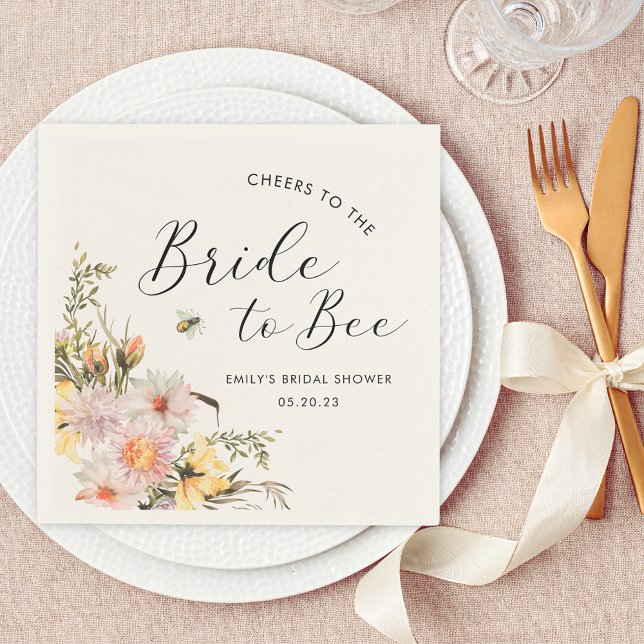 Serviette En Papier Fête des mariées rustique de la mariée Fleur sauva (Créateur téléchargé)