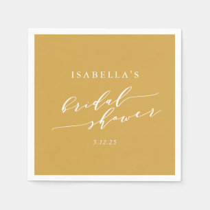 Serviette En Papier Fête des mariées standard minimaliste Jaune person