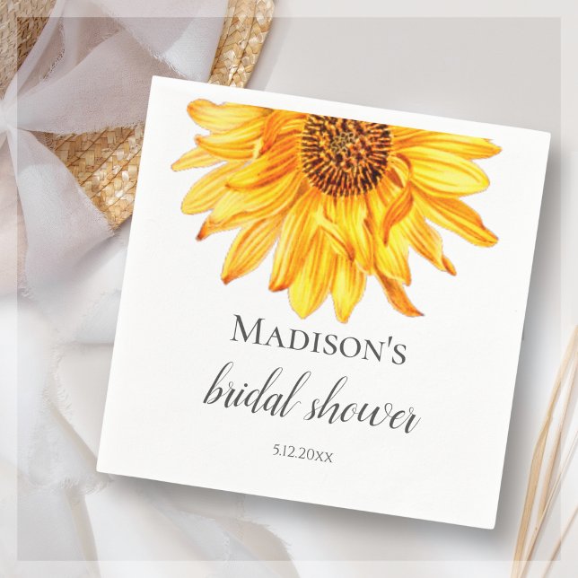Serviette En Papier Fête des mariées tournesol (Créateur téléchargé)