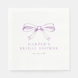 Serviette En Papier Fête des mariées vintage de cale violette