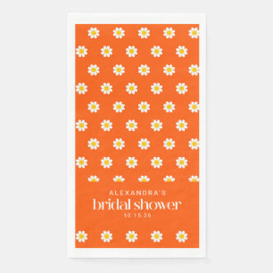 Serviette En Papier Fête des mariées vintage de Fleurs de Faisée Orang