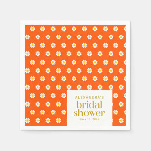 Serviette En Papier Fête des mariées vintage de Fleurs de Faisée Orang