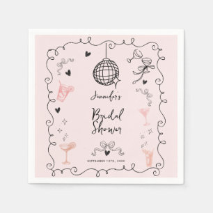 Serviette En Papier Fête des mariées Whimsical illustrée