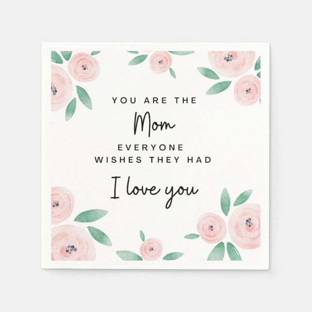 Serviette En Papier Fête des mères Brunch Party Papier serviettes (Devant)