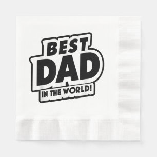 Serviette En Papier Fête des pères Meilleur Père Dans Le Monde