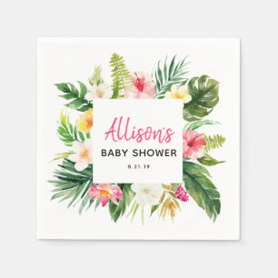 Serviette En Papier Fête d'été Tropical Baby shower Papier Napkin