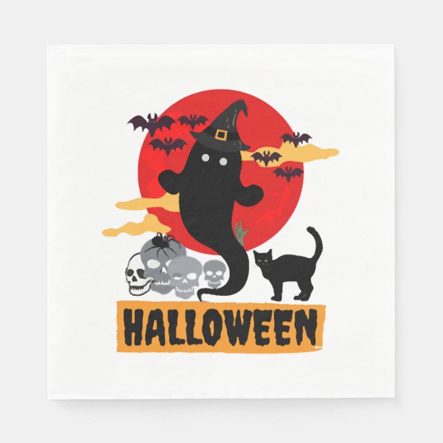 Serviette En Papier Fête d'Halloween (Devant)