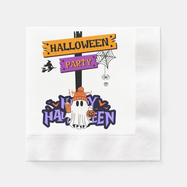 Serviette En Papier Fête d'Halloween (Devant)