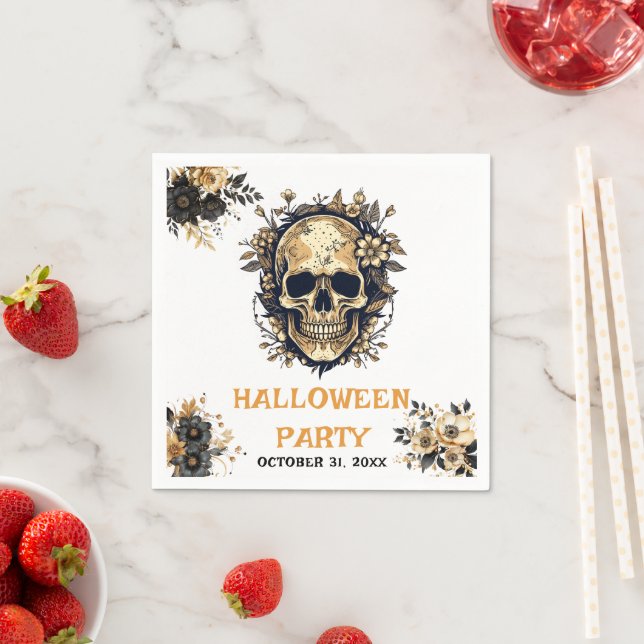 Serviette En Papier Fête d'Halloween Beau cocktail à boire (En situation)