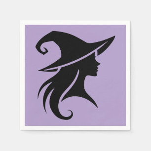 Serviette En Papier Fête d'Halloween des Sorcières Wiccans de Sorcière