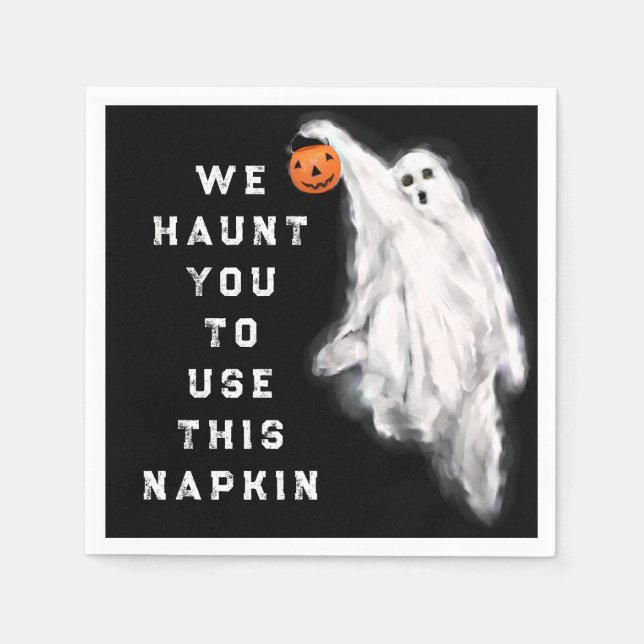 Serviette En Papier Fête d'Halloween drôle (Devant)