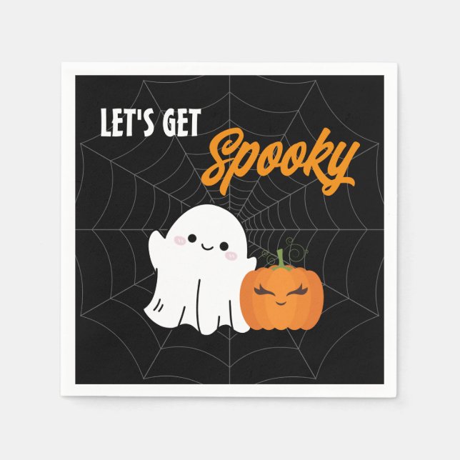 Serviette En Papier Fête d'Halloween Éffrayante (Devant)
