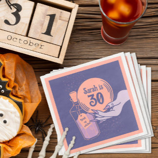 Serviette En Papier Fête d'Halloween mystique magique