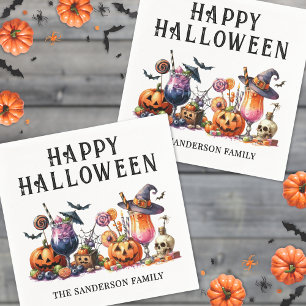 Serviette En Papier Fête d'Halloween personnalisée