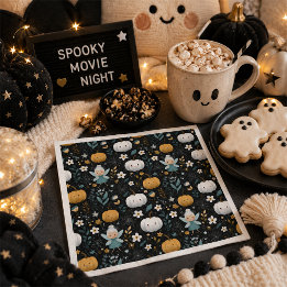 Serviette En Papier Fête d'Halloween Petite Citrouille Fée Baby Shower