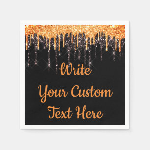 Serviette En Papier Fête d'Halloween Serviette d'Anniversaire Orange &