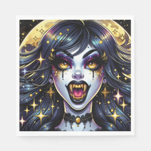 Serviette En Papier Fête d'Halloween Vampire de Style de Bande Dessiné