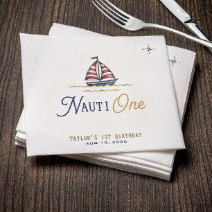 Serviette En Papier Fête du 1er anniversaire de Nauti One voilier