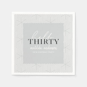 Serviette En Papier Fête du 30e anniversaire de la géométrie moderne e