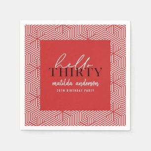 Serviette En Papier Fête du 30e anniversaire de la géométrie moderne e