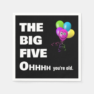 Serviette En Papier Fête du 50e anniversaire Obtenir un vieil Humour