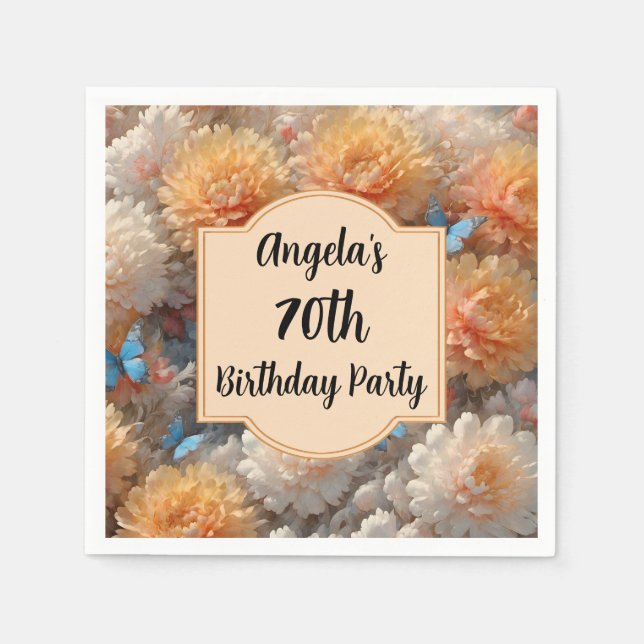 Serviette En Papier Fête du 70e anniversaire (Devant)