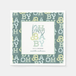 Serviette En Papier Fête du baby shower moderne