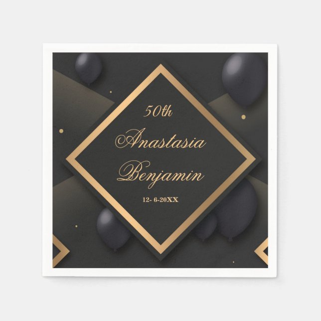 Serviette En Papier Fête du Birthday (Devant)