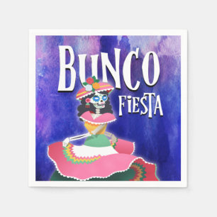 Serviette En Papier Fête du Bunco Party Jour du Squelette Mort