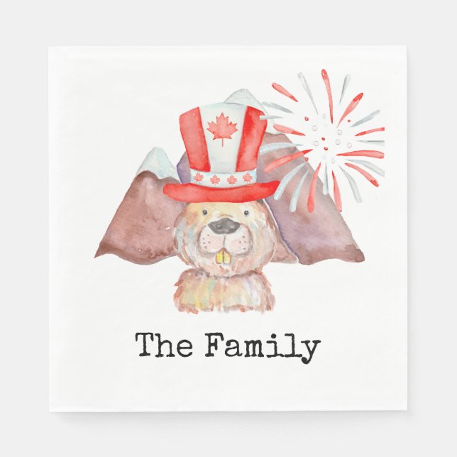 Serviette En Papier Fête du Canada (Devant)