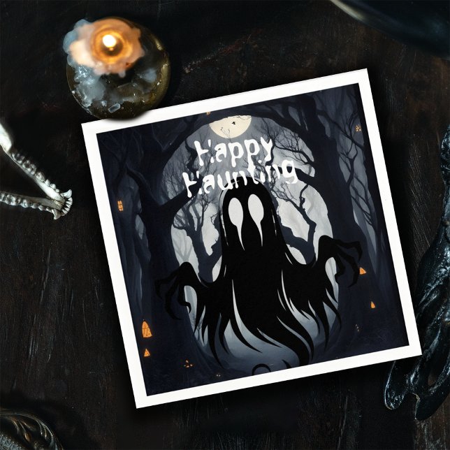 Serviette En Papier Fête du costume de forêt hantée Halloween Ghost (Créateur téléchargé)