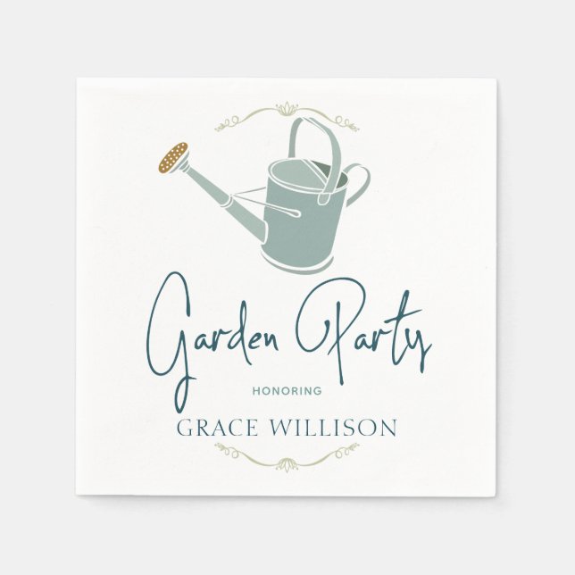 Serviette En Papier Fête du jardin personnalisée (Devant)