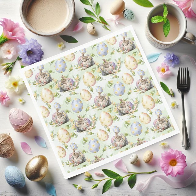 Serviette En Papier Fête du lapin de la fête du jardin (Créateur téléchargé)