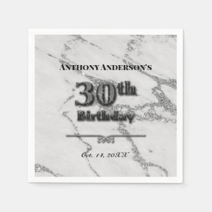 Serviette En Papier Fête du Marbre 30e anniversaire