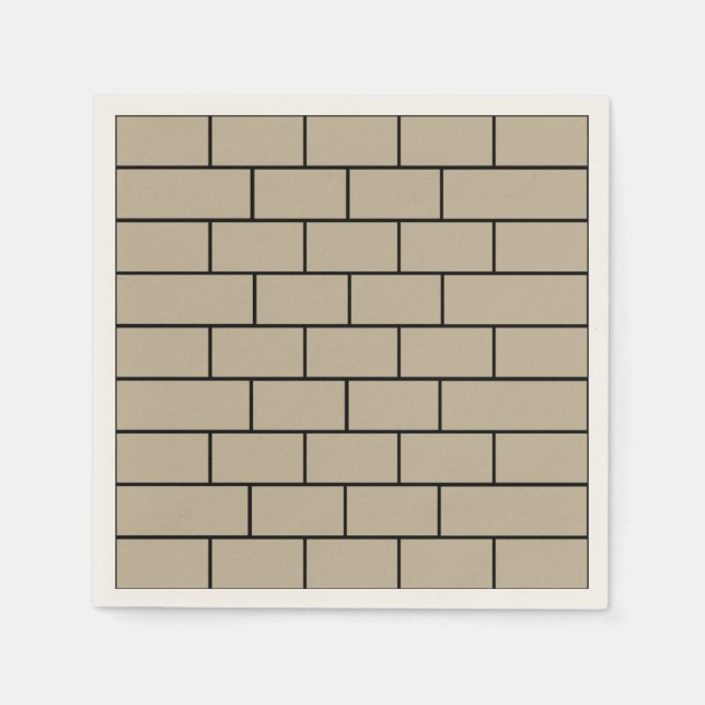 Serviette En Papier Fête du Mur de Briques (Devant)