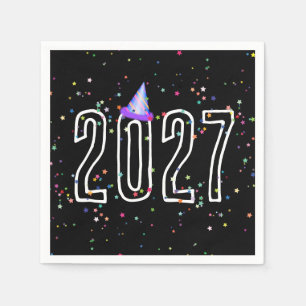 Serviette En Papier Fête du Nouvel An 2027 avec des étoiles