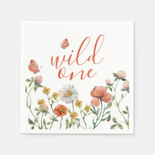 Serviette En Papier Fête du premier anniversaire de Wildflower